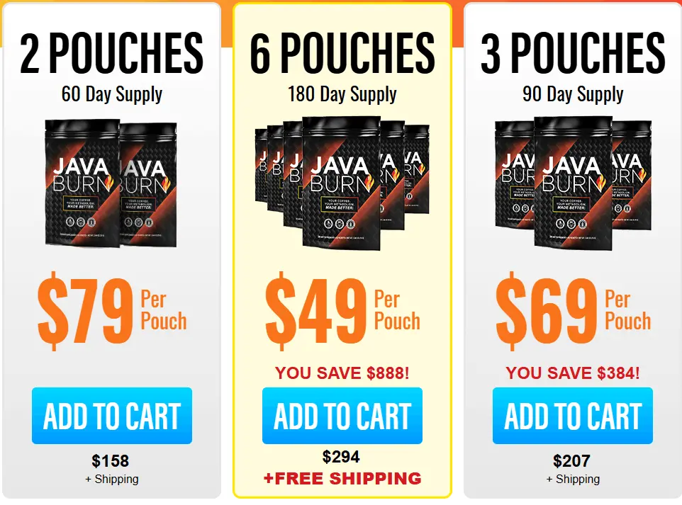 Java Burn supplement pricing and discount offer